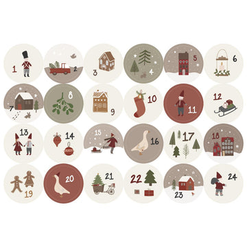Stickers Calendario Natalizio 1-24