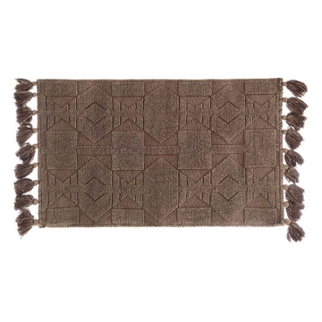 Tappeto con Frange - MARRONE 55X110cm