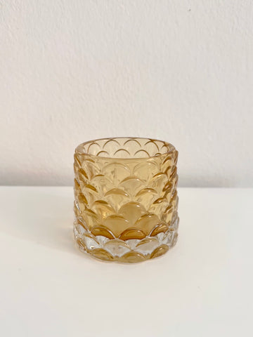 Porta Tealight in Vetro - color OCRA