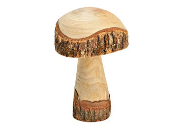 Fungo in Legno Naturale H 14cm