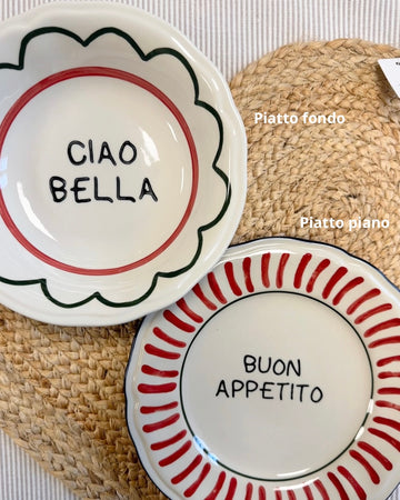Set Piatti CIAOBELLA/BUONAPPETITO (1 posto tavola)