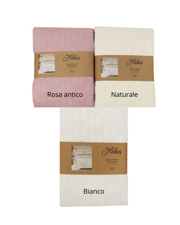 Copriletto Matrimoniale Fiocchi - 3 varianti di colore