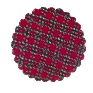 Tovaglietta Tartan Trapuntata Rotonda