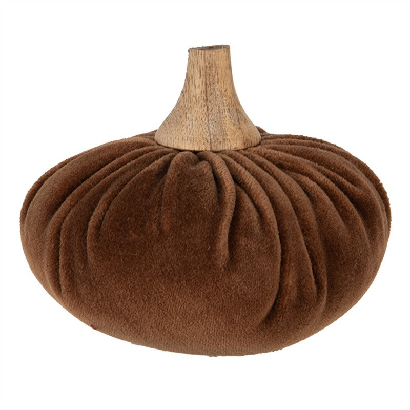 Zucca Marrone in Velluto h 10cm
