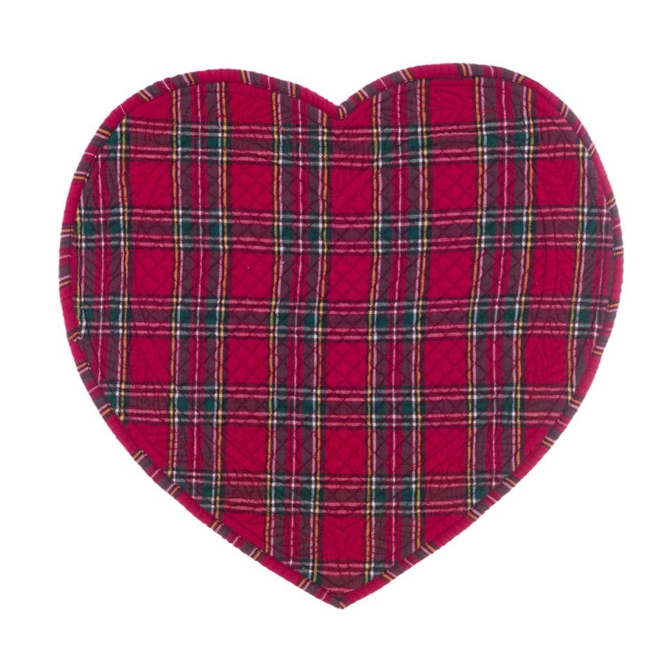 Tovaglietta Tartan Trapuntata Cuore - BLANC MARICLÒ