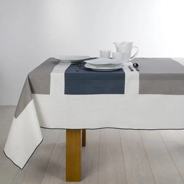 Tovaglia Denise, Blu/Grigio, 140x240