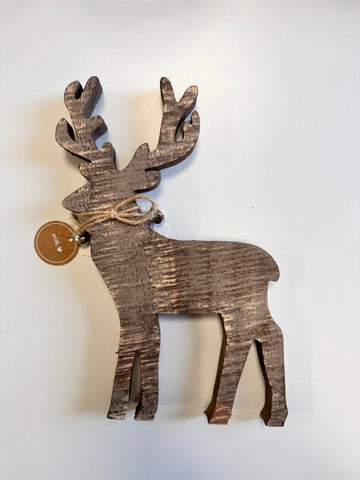 *con difetto* Decorazione Renna - Legno scuro (B)