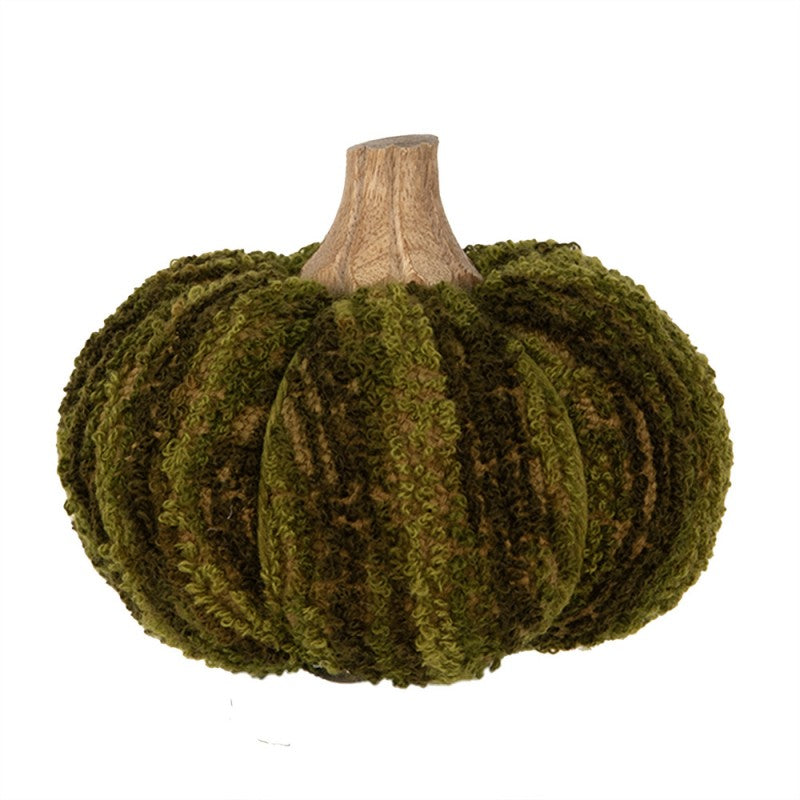 Zucca Verde in Tessuto h 10cm